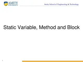 Static Variables and Methods in Java