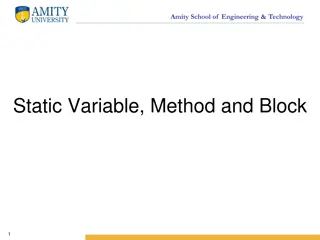 Understanding Static Variables and Methods in Java