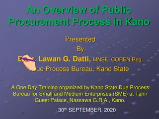 Public Procurement Process in Kano: An Overview