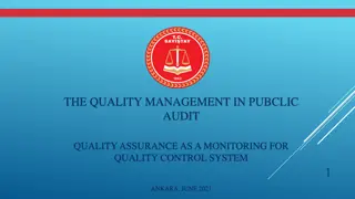 Understanding Quality Assurance in Public Audit Systems