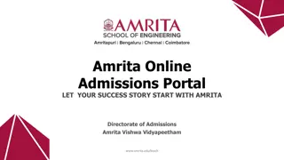 Amrita Online Admissions Portal: Your Gateway to Success at Amrita Vishwa Vidyapeetham