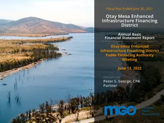 Otay Mesa Enhanced Infrastructure Financing District Public Financing Authority Meeting Summary
