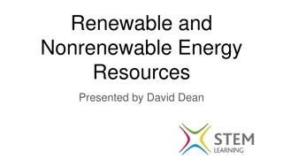 Exploring Renewable and Nonrenewable Energy Resources