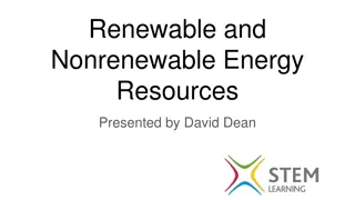 Renewable and Nonrenewable Energy Resources