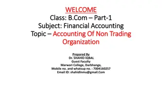 Understanding Non-Trading Organizations in Financial Accounting