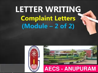 Writing Effective Complaint Letters: Tips and Samples
