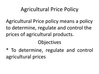 Agricultural Price Policy and Its Importance