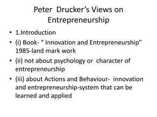 Peter Drucker's Views on Entrepreneurship: Insights and Perspectives