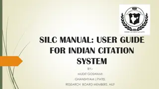 Standard Indian Legal Citation (SILC): User Guide and Overview