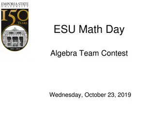 Math Problem Solving Challenge at ESU Math Day