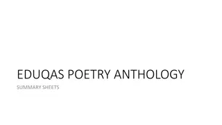 Eduqas Poetry Anthology: Themes and Poems Summary