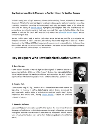 Key Designers and Iconic Moments in Fashion History for Leather Dresses