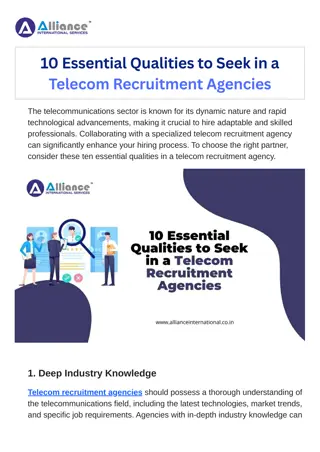 10 Essential Qualities to Seek in a Telecom Recruitment Agencies