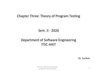 Fundamentals of Program Testing Theory