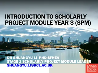 Scholarly Project Module in MBBS Year 3 Overview