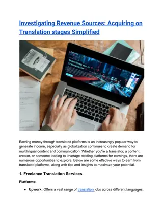 Investigating Revenue Sources: Acquiring on Translation stages Simplified