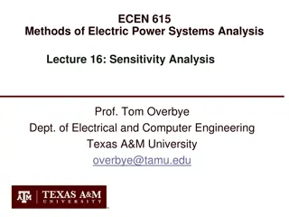 Sensitivity Analysis in Electric Power Systems