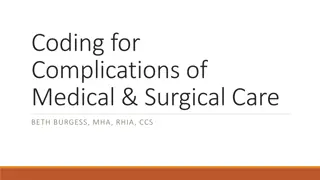 Guidelines for Coding Complications of Medical & Surgical Care