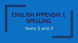 English Spelling Rules and Prefixes Guide for Years 3 and 4