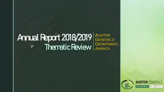 Thematic Review of Auditor General's Department in Jamaica