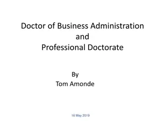 Doctorate in Business Administration and Professional Practice