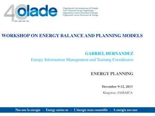 Integrated Energy Planning Workshop Overview