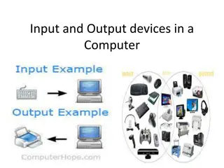 Input and Output Devices in a Computer