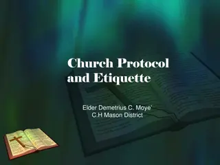 Church Protocol and Etiquette for Reverence