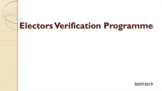 Electors Verification Programme Overview