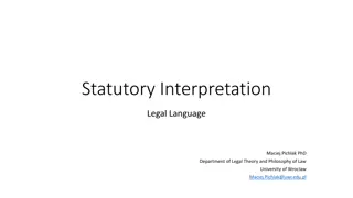 Statutory Interpretation in Legal Context