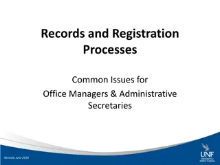 Common Issues in Records and Registration Processes