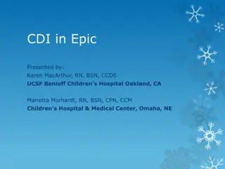 Insights into CDI Workflow in EPIC at Pediatric Hospitals