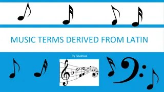 Latin Derived Music Terms & Meanings by Silvanus