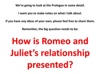 Analysis of Romeo and Juliet's Relationship in the Prologue