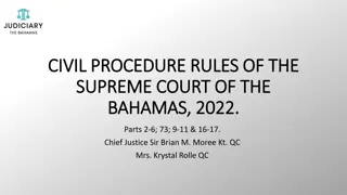 Civil Procedure Rules of the Supreme Court of The Bahamas, 2022