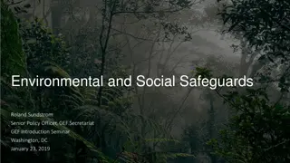 GEF Environmental & Social Safeguards Policy Overview