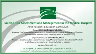 Suicide Risk Assessment and Management in Medical Hospitals