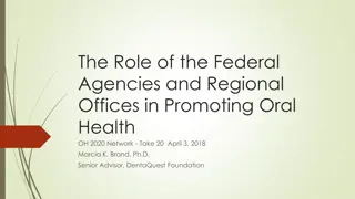 The Role of Federal Agencies in Promoting Oral Health: An Overview