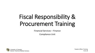 Financial Responsibility and Procurement Training Overview