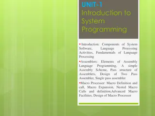 System Software: Components and Language Processing