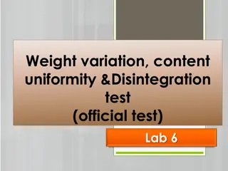 Pharmaceutical Tablet Testing Procedures and Considerations