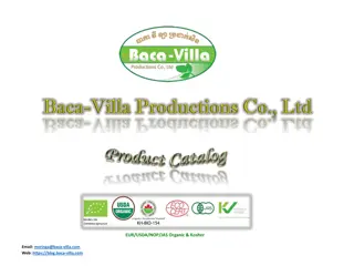 Baca-Villa Organic Moringa: Quality Products for Health and Sustainability