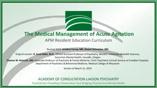 Understanding and Managing Acute Agitation in Medical Settings