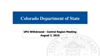 U.S. Withdrawal from the UPU: Colorado Department of State Preparedness