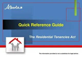 Quick Reference Guide: Residential Tenancies Act Overview