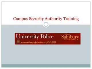 Comprehensive Campus Security Authority Training Program