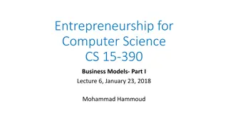 Business Models in Entrepreneurship for Computer Science