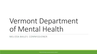 Vermont Department of Mental Health Overview