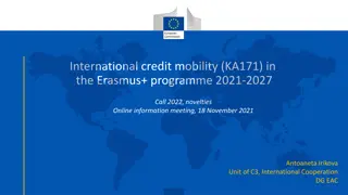 Erasmus+ Programme 2021-2027: International Credit Mobility Updates