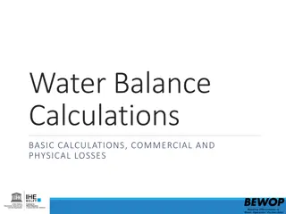 Water Balance Calculations and Losses Analysis